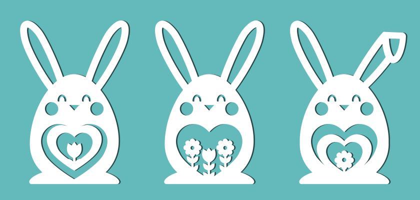 Zu sehen ist das Beitragsbild 1 zum Thema: Plotten für Ostern: Kreative DIY-Ideen für Deko und Geschenke
